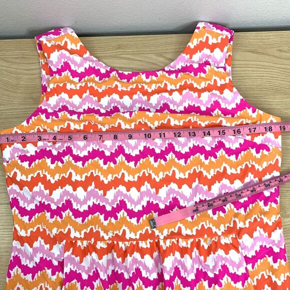 Jude Connally Abstract Dress Size L Pink Orange Athletic Tennis Golf Pockets - Picture 5 of 6
